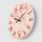 Roos Gold Glam Marble Retro Grunge Roman Nummering Grote Klok (Hoek)