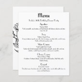 Roos Gold Glam Party Menu (Voorkant / Achterkant)
