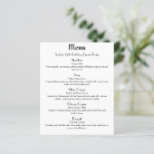Roos Gold Glam Party Menu (Staand voorkant)