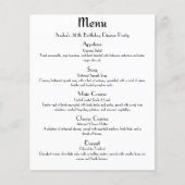 Roos Gold Glam Party Menu (Voorkant)