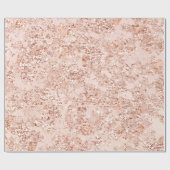 Roos Gold Glam Skinny Glitter Bride Gray Copper Cadeaupapier (Vlak)