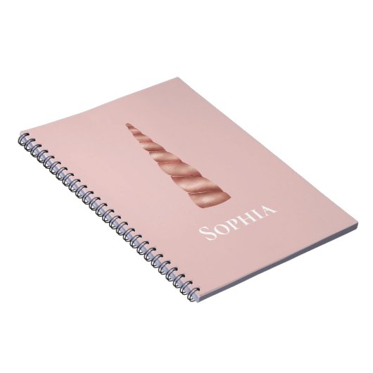 Roos Gold Glam Unicorn Notitieboek (Rechterzijde)