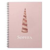 Roos Gold Glam Unicorn Notitieboek (Voorkant)