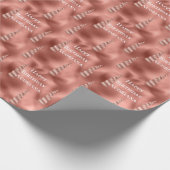 Roos Gold Glam Unicorn Verjaardag Cadeaupapier (Hoek)