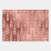 Roos Gold Glam Unicorn Verjaardag Inpakpapier Vel (Voorkant)