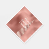 Roos Gold Glam Unicorn Verjaardag Servet (Hoek)