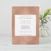 Roos Gold Glam Verjaardag Kaart (Staand voorkant)
