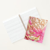 Roos Gold Glamour Classy Business chic Design Notitieboek (Binnen)