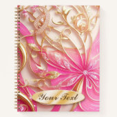 Roos Gold Glamour Classy Business chic Design Notitieboek (Voorkant)