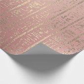 Roos Gold Glass Egyptisch Script Hieroglyphs Cadeaupapier (Hoek)