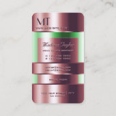 Roos Gold Glass Kan Groene Vloeistoffen Met Initia Visitekaartje (Achterkant)