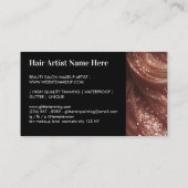 Roos Gold Glit Haar Stylist Artist Foto Visitekaartje (Achterkant)