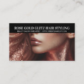 Roos Gold Glit Haar Stylist Artist Foto Visitekaartje (Voorkant)