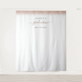 Roos Gold Glitter 21ste achtergrond voor foto's Wandkleed (Voorkant)