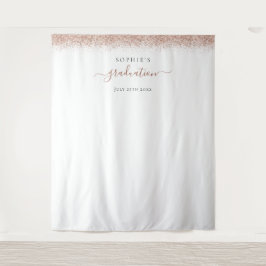 Roos Gold Glitter 21ste achtergrond voor foto's Wandkleed