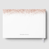 Roos Gold Glitter 21ste verjaardag Gastenboek (Achterkant)