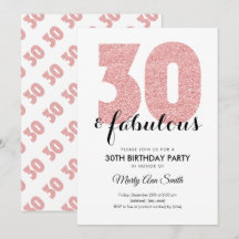 Roos Gold Glitter 30 & Fantastisch Verjaardagsfees