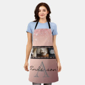 Roos Gold Glitter 3 Fotofilmomhulde tablet Collage Schort (Gedragen)