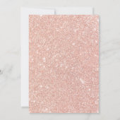 Roos Gold Glitter 45th Birthday Invitation Kaart (Achterkant)