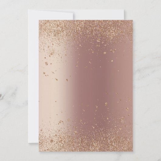 Roos Gold Glitter 50 en Fabulous Birthday Kaart (Achterkant)