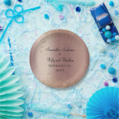 Roos Gold Glitter 50 en Fabulous Birthday Papieren Bordje (Feest)