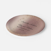 Roos Gold Glitter 50 en Fabulous Birthday Papieren Bordje (Gekanteld)