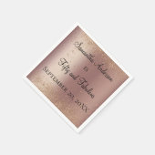 Roos Gold Glitter 50 en Fabulous Birthday Servet (Hoek)