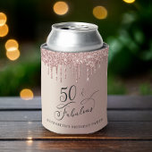 Roos Gold Glitter 50th Birthday Party Blikjeskoeler