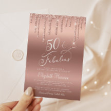 Roos Gold Glitter 50th Birthday Party