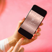 Roos Gold Glitter 50th Birthday Party Kaart