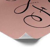 Roos Gold Glitter 50th Birthday Party Poster (Hoek)