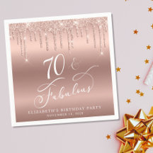 Roos Gold Glitter 70th Birthday Party