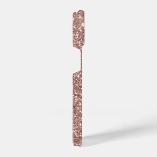 Roos Gold Glitter - Aangepast iPhone Hoesje (Rechterkant)