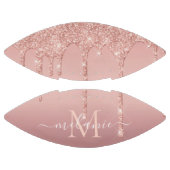 Roos Gold Glitter Aangepaste Letter Naam Football  (Panelen)