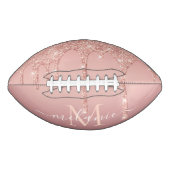 Roos Gold Glitter Aangepaste Letter Naam Football  (Voorkant)