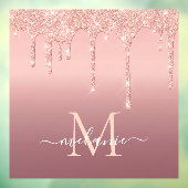 Roos Gold Glitter Aangepaste Letter Naam Venster C Raamsticker (Vel 3)