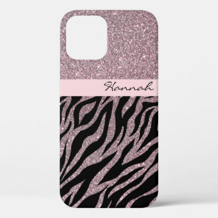 Roos Gold Glitter Aangepaste naam Aangepast roze Case-Mate iPhone Case