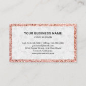 Roos Gold Glitter Aangepaste roze lintbakkerij Visitekaartje (Achterkant)