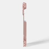 Roos Gold Glitter Aangepaste tekst Naam iPhone Cas iPhone Hoesje (Linkerkant)