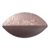Roos Gold Glitter Aangepaste Tekstnaam Football (Gedraaid 90)