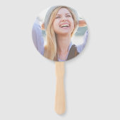 Roos Gold Glitter Afstuderen School Class Foto Handwaaier (Achterkant)