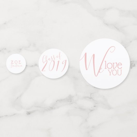 Roos Gold Glitter Afstuderen/speciale voorvallen Confetti (Achterkanten)