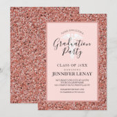 Roos Gold Glitter Afstuderen verpleegschool Kaart (Voorkant / Achterkant)