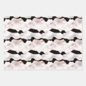 Roos Gold Glitter Agate Black White Swirl Inpakpapier Vel (Voorkant 3)