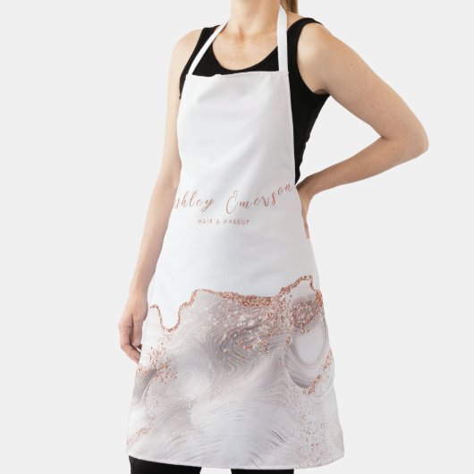 Roos Gold Glitter Agate White Schort (Insitu)