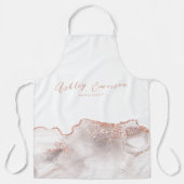 Roos Gold Glitter Agate White Schort (Voorkant)