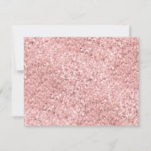 Roos Gold Glitter baby Virtual Shower Dank u Bedankkaart (Achterkant)