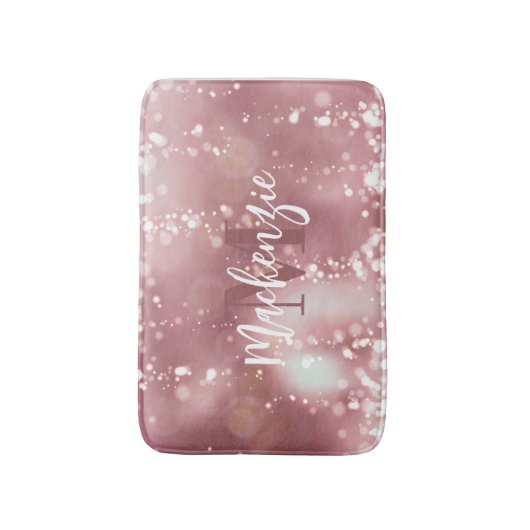 Roos Gold Glitter Badmat (Voorkant Verticaal)