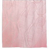 Roos Gold Glitter Banana verliest kunstwerk Douchegordijn (Voorkant)