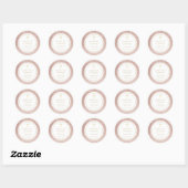 Roos Gold Glitter Baptism Christening Ronde Sticker (Vel)